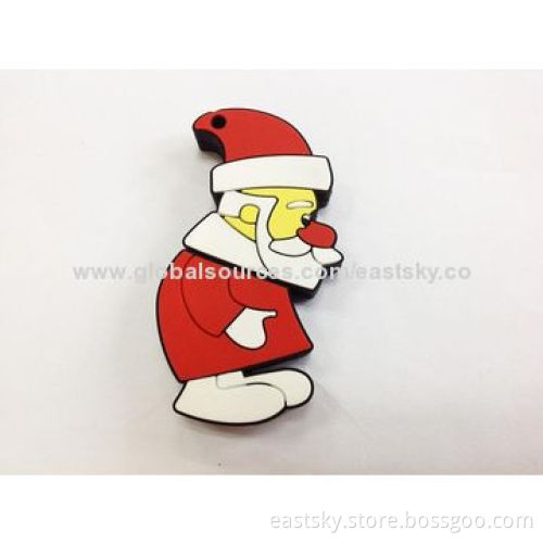 Custom Santa claus Shape Thumb drive, made of soft PVC material, OEM orders are welcomeNew